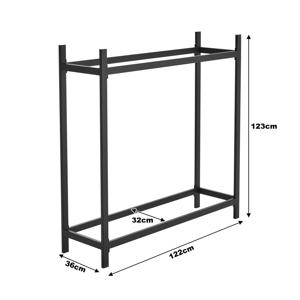 Black Metal Powder Coated Firewood Logs Holder