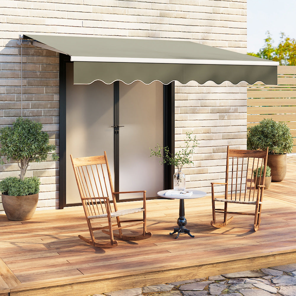 300cm Adjustable Retractable Canopy for Doors and Windows – Outdoor Sun Shade