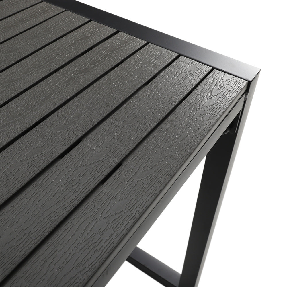 6 - Person 150cm Long Iron Outdoor Dining Set Garden Table and Bench Outdoor Seating Living and Home