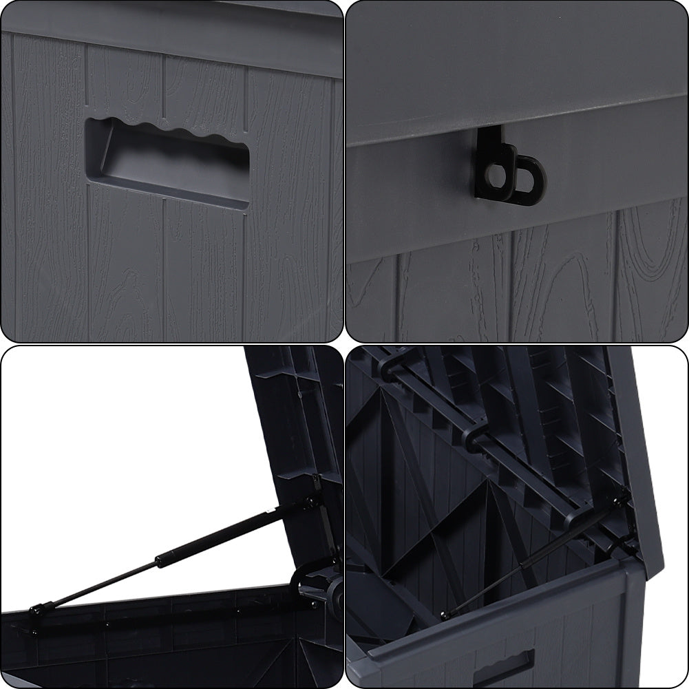 Outdoor Grey Storage Deck Box - Large Size Garden storage Living and Home