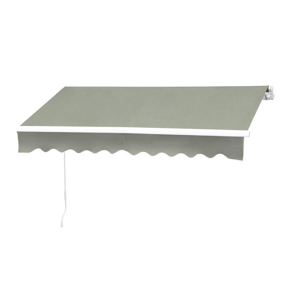 79/98/138/157 inch Grey Outdoor Retractable Patio Canopy Awning for Door Window