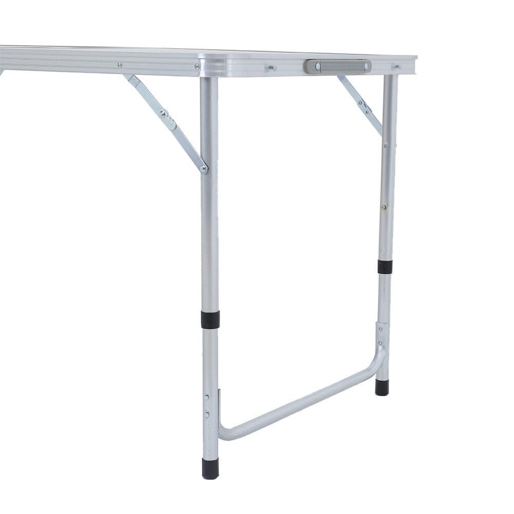 Portable Aluminium Folding Picnic Table with 4 Stools Garden Dining Sets Living and Home