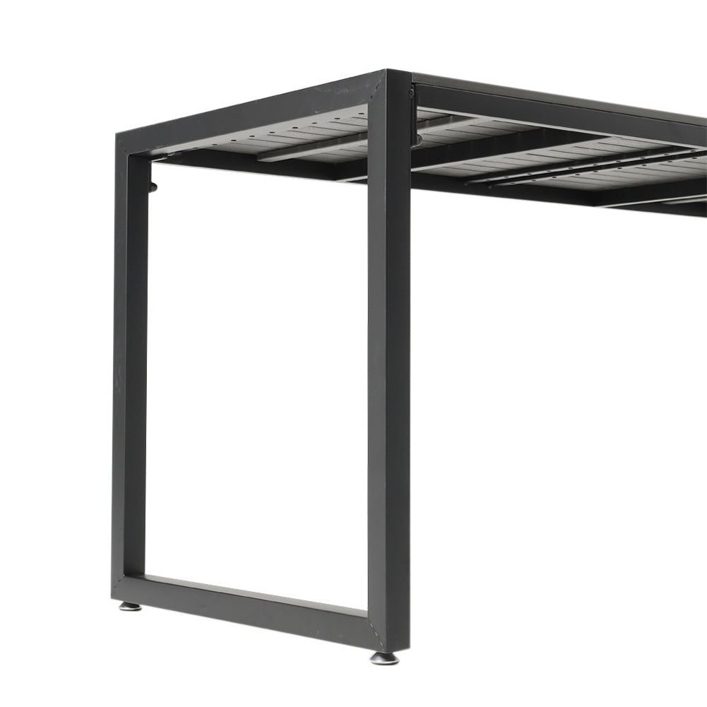 6 - Person 150cm Long Iron Outdoor Dining Set Garden Table and Bench Outdoor Seating Living and Home