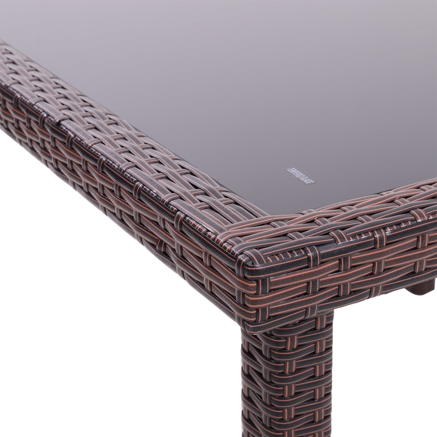 Garden Table Dining Patio Outdoor Table Black/Brown Garden Dining Table Living and Home