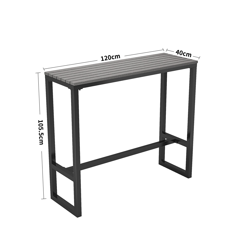 1.2 m Grey Modern Garden Bistro High Bar Table
