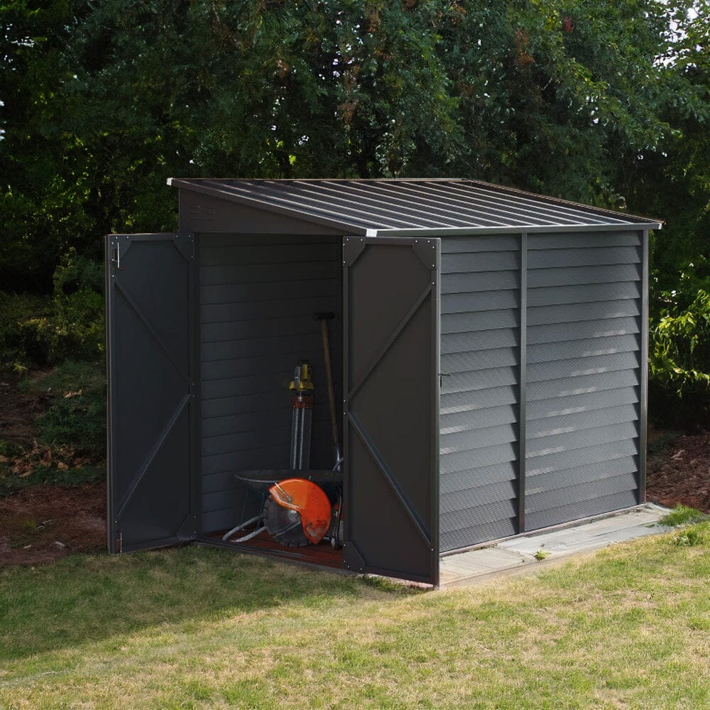 9ft Motorcycle Storage Shed Lockable Steel Garden Bike Shed Garden Sheds Living and Home