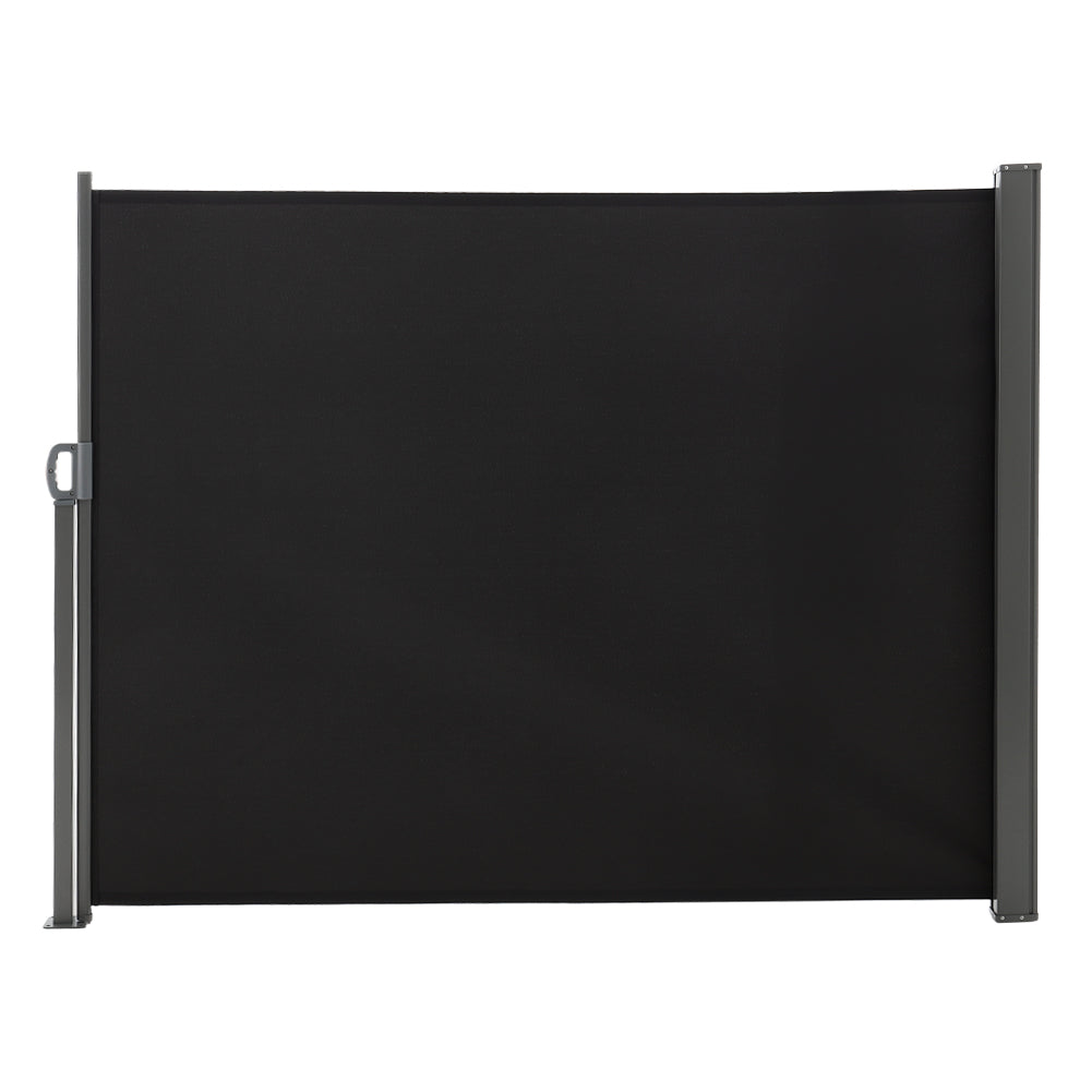 Grey 300x160 cm Retractable Privacy Awning – UV-Resistant Outdoor Shade with Sturdy Frame