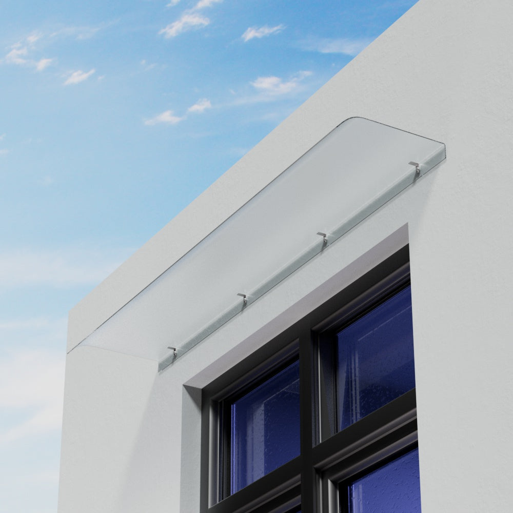 160cm Arc Frosted Window Doorway Awning Canopy – Polycarbonate Shade for Outdoor Protection