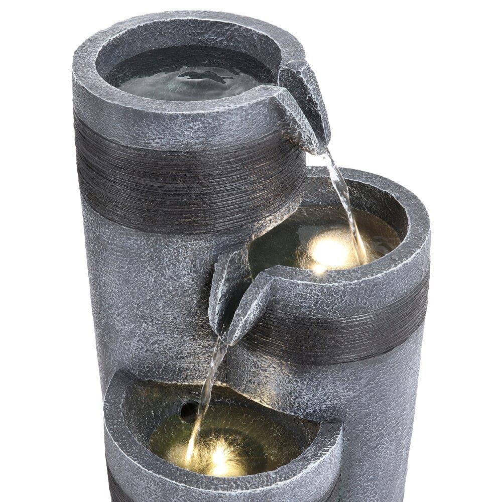 Outdoor Decor Solar-Powered Water Fountain Decor with LED Light Living and Home