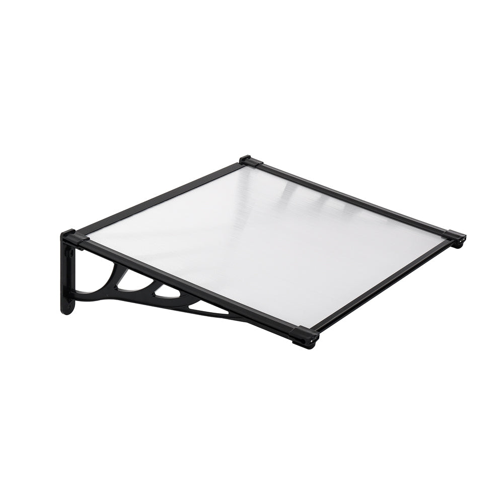 47/59/75/106 inch Black Aluminum Frame Door Window Awning Rain Cover