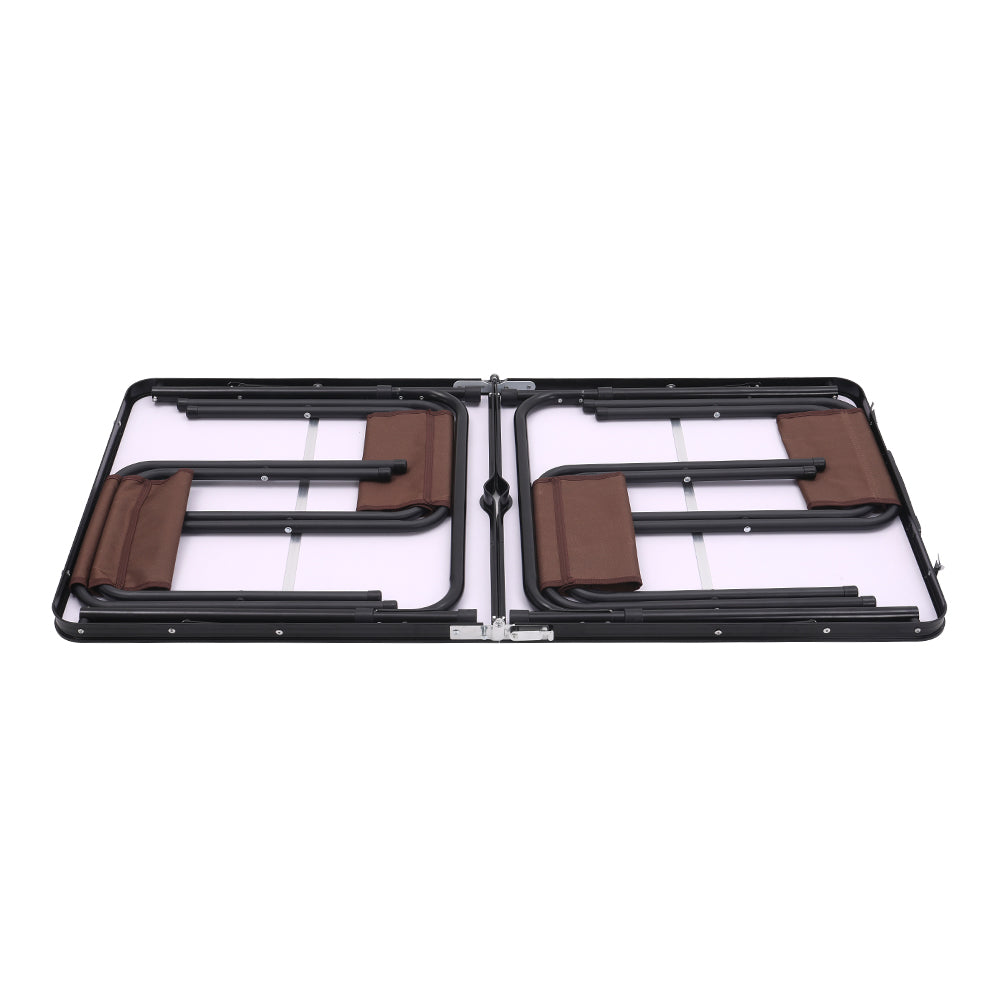 Outdoor Foldable Camping Table with Four Stools
