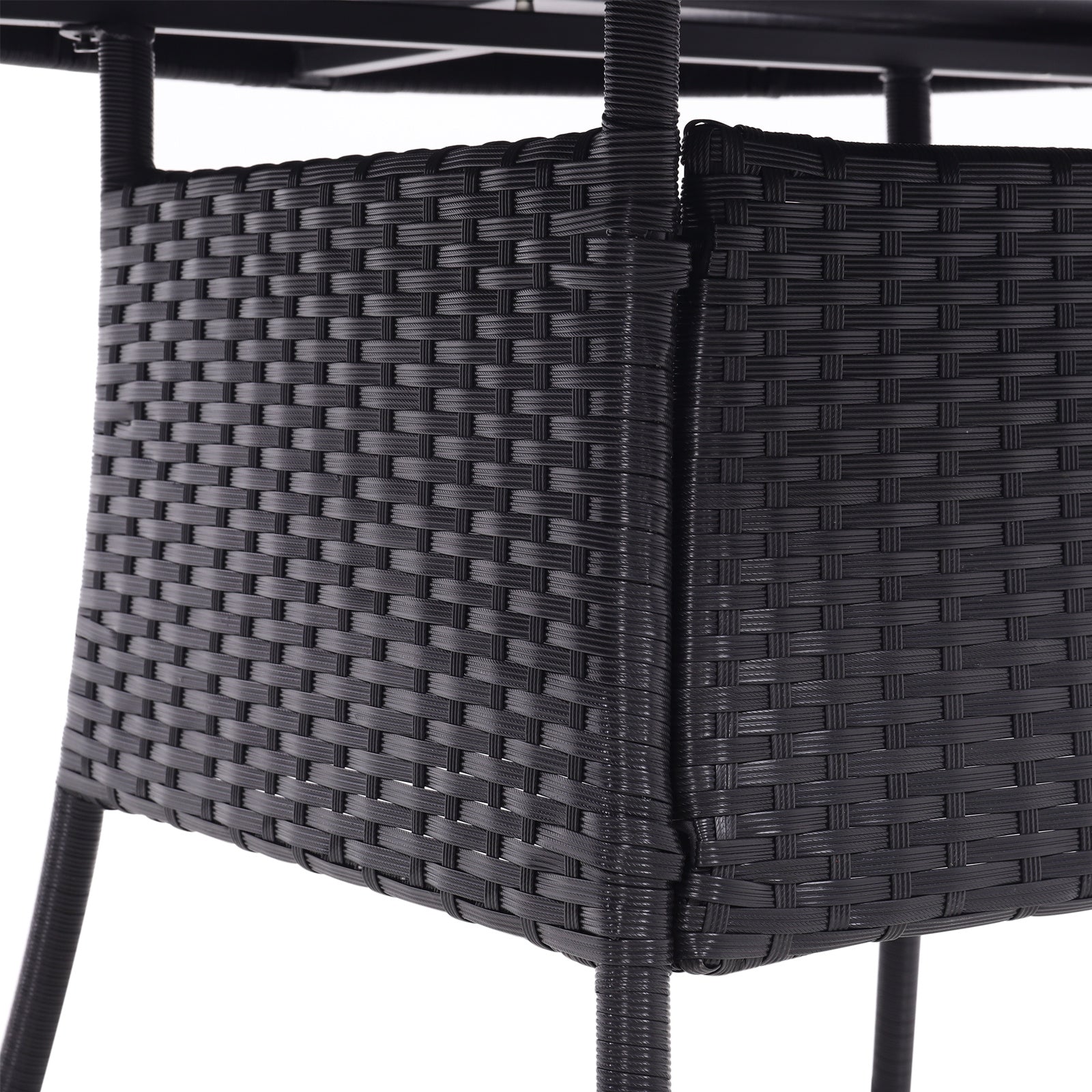 105cm Round/ Square Coffee Table Bistro Outdoor Garden Patio Tables & Parasol Hole Garden Dining Table Living and Home