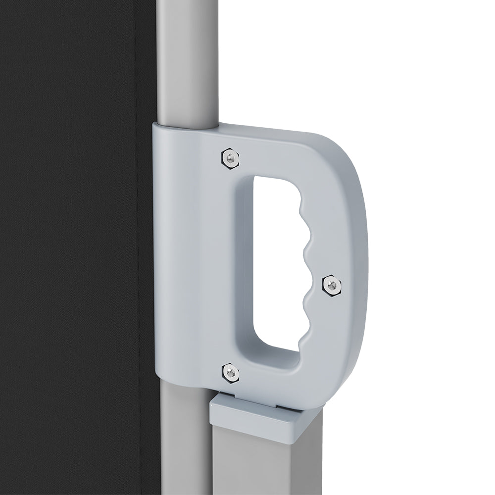 Close-up of Pull Handle Mechanism on 300x180 cm Grey Retractable Privacy Awning