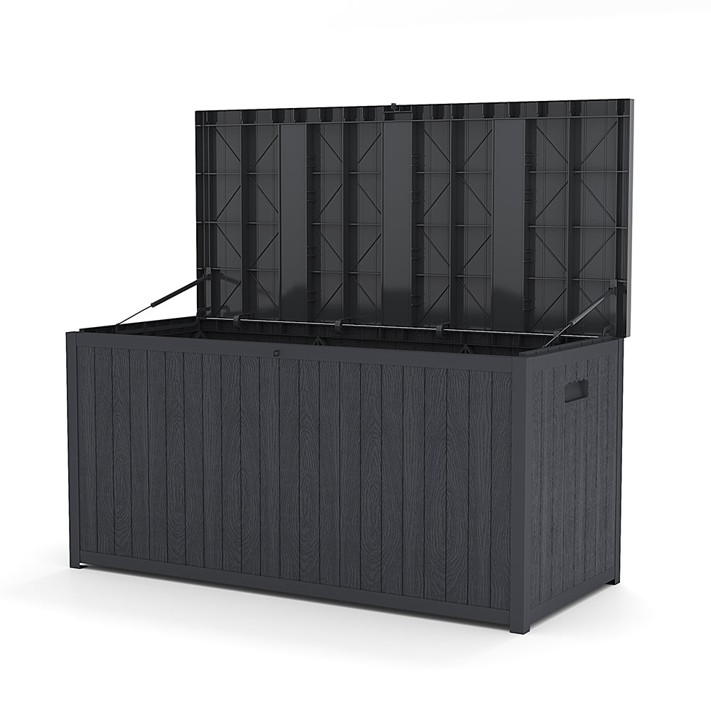 Outdoor Grey Storage Deck Box - Large Size Garden Storages & Greenhouses Living and Home