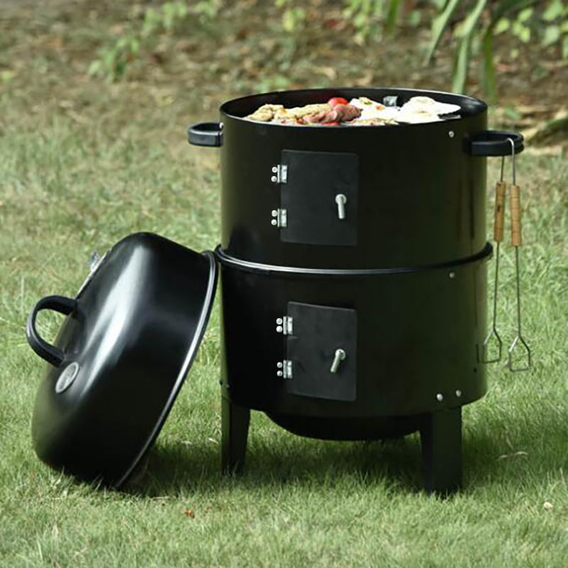 Black 3 in 1 BBQ Charcoal Grill