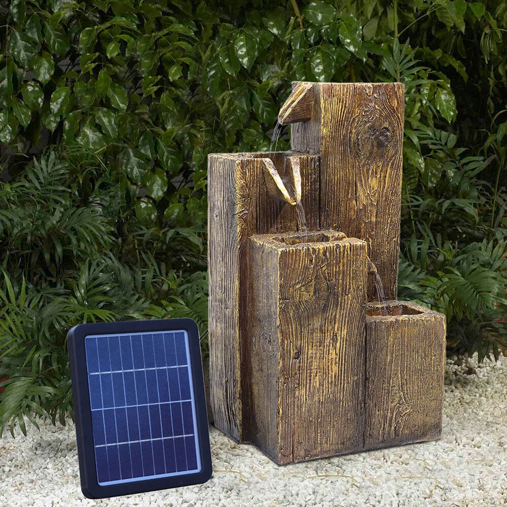 Garden Fountain Self Containing Water Feature Solar Powered Fountains Living and Home