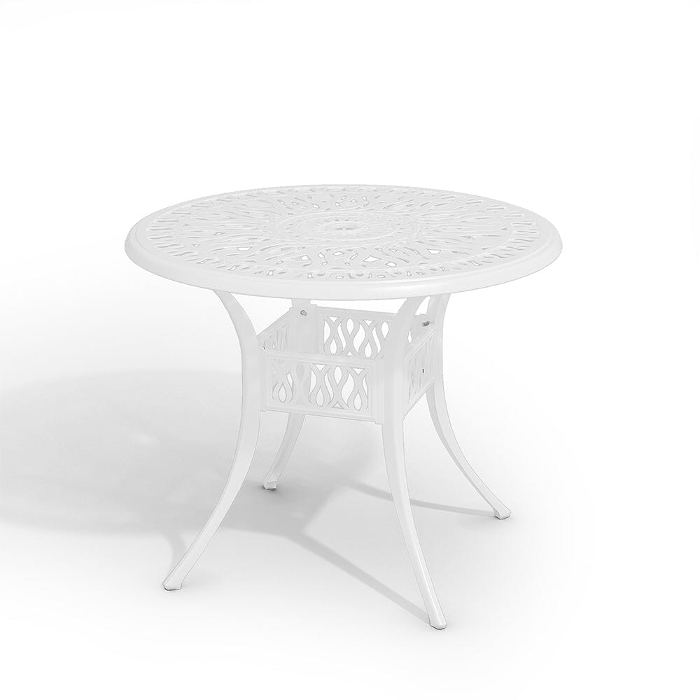 Vintage Round Cast Aluminum Garden Bistro Table, AI1045 Living and Home