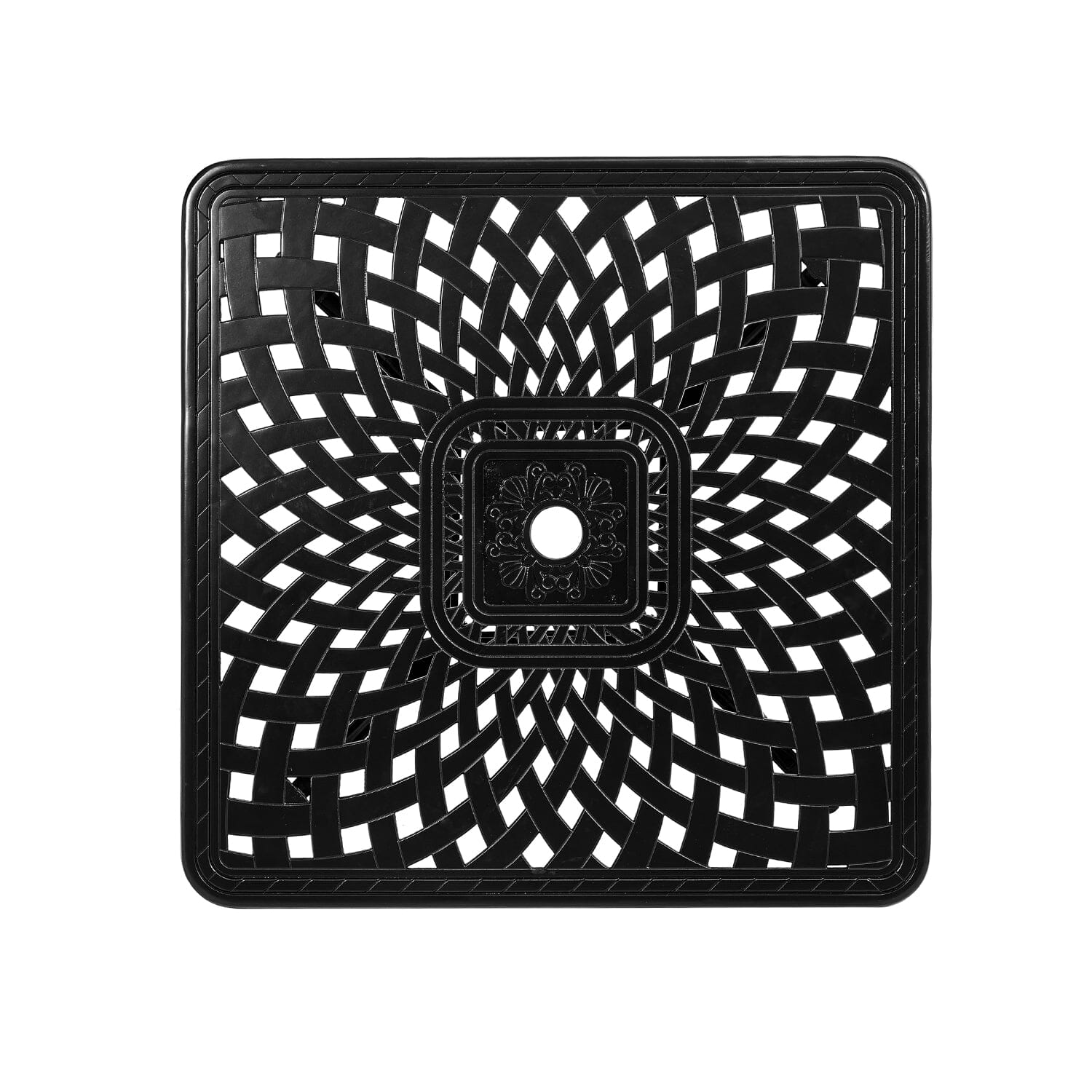 Cast Aluminum Square Outdoor Dining Table Black Garden Dining Tables Living and Home