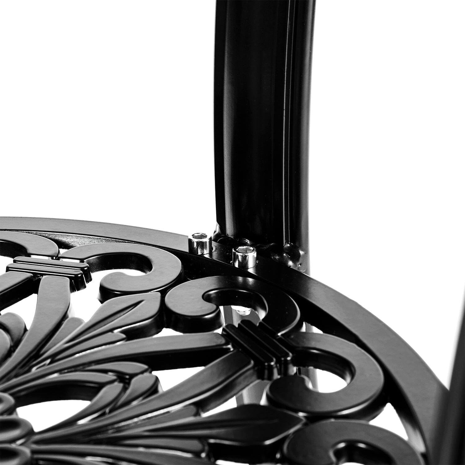 Square Cast Aluminum Outdoor Bistro Table Black Garden Dining Tables Living and Home