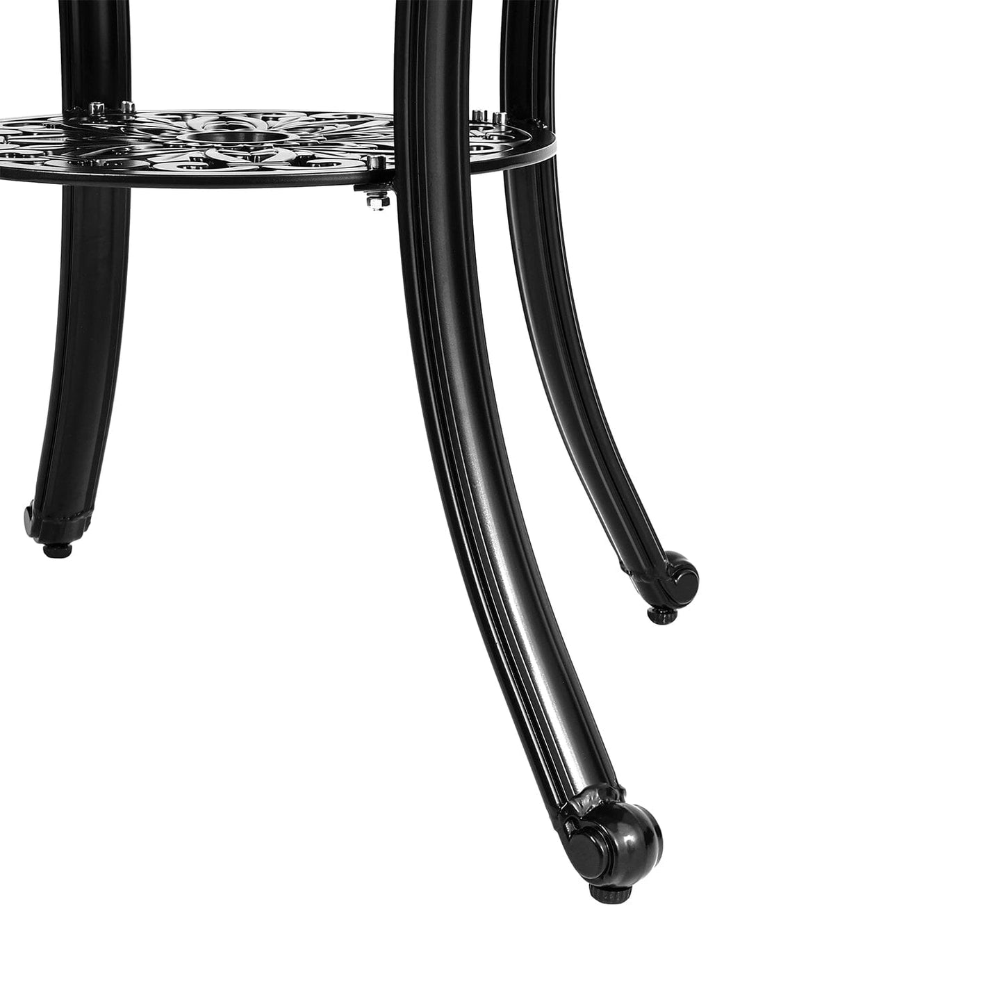 Square Cast Aluminum Outdoor Bistro Table Black Garden Dining Tables Living and Home