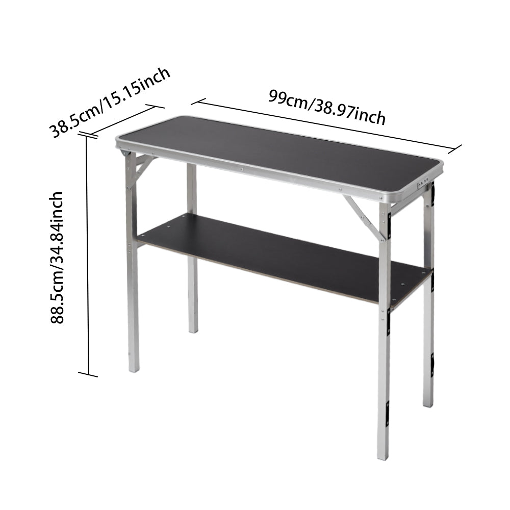 2 tier Portable Aluminum Alloy Foldable Bar Table