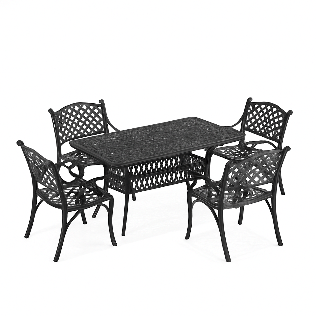 Garden Aluminium Patio Table and Seater Set