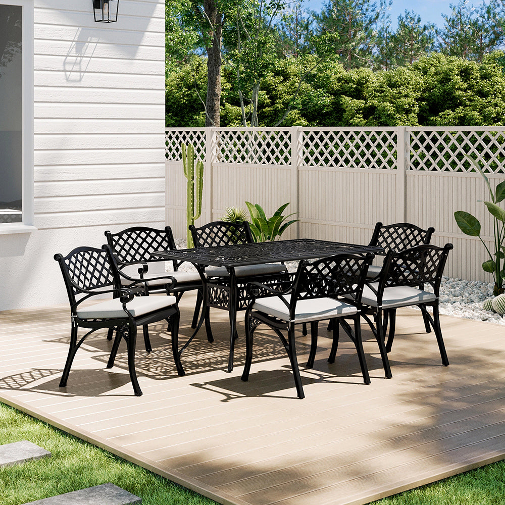 Garden Aluminium Patio Table and Seater Set