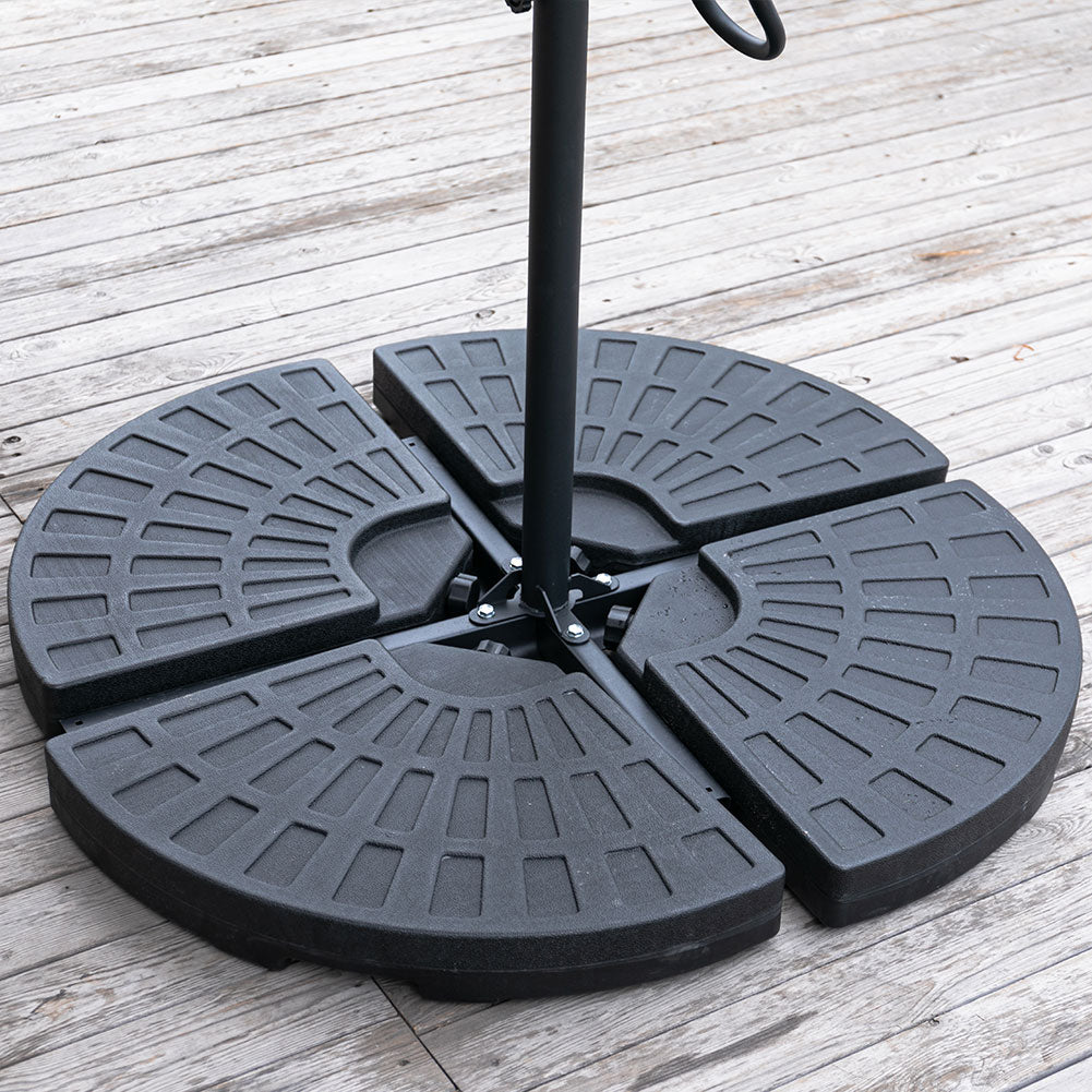 HDPE Water-or-Sand-Filled Umbrella Base Cantilever Parasol Stand