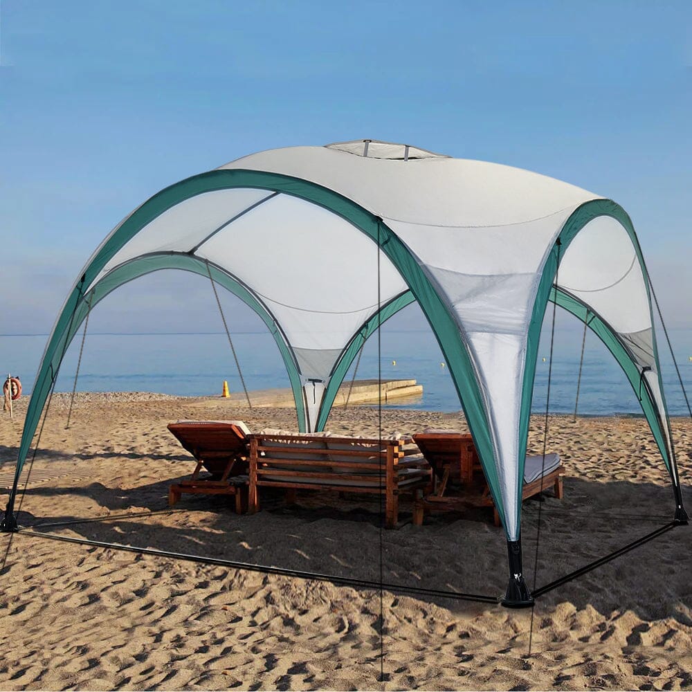 3X3m Grey and Green Outdoor Canopy Canopies & Gazebos Living and Home
