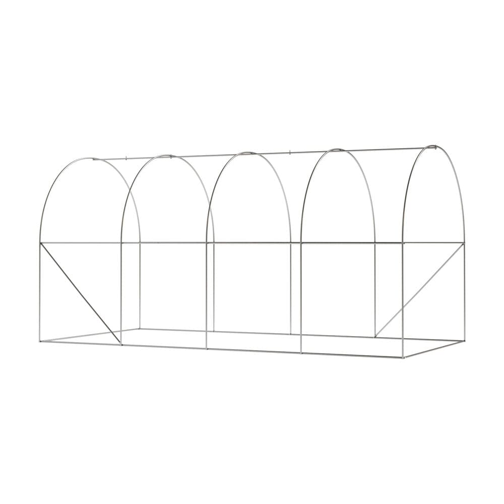 Framework Diagram of 4x3x2m Metal Greenhouse – Tubular Steel Frame Assembly View