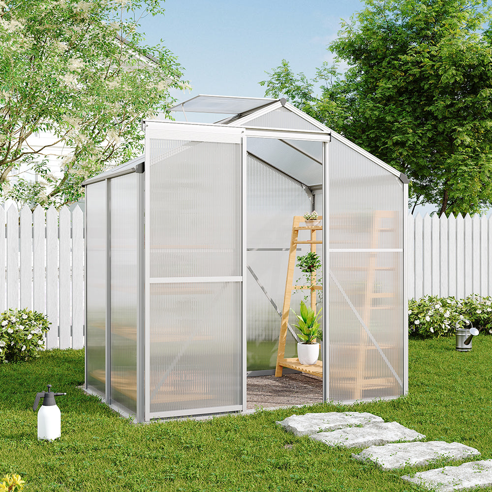 Aluminium Hobby Greenhouse with Window Opening With Base/Without Base