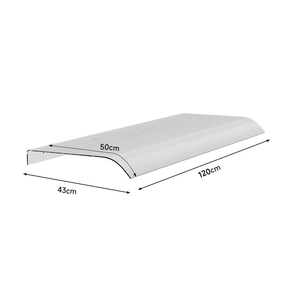 120cm Arc Canopy Dimensions – Outdoor Window Door Awning with UV and Rain Protection
