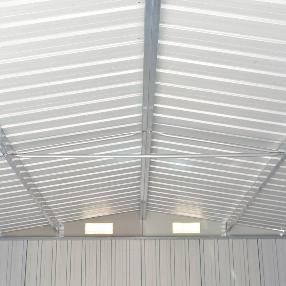 Garden Metal Storage Shed with Gabled Roof Top Large Size Greenhouses Living and Home