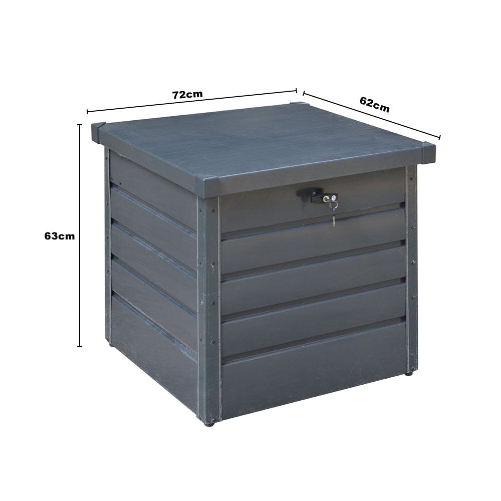 200L/600L Metal Outdoor Garden Storage Box Lockable Garden Storage Boxes Living and Home