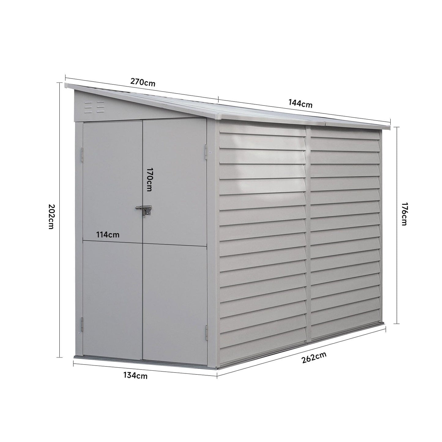 9ft Motorcycle Storage Shed Lockable Steel Garden Bike Shed Garden Sheds Living and Home