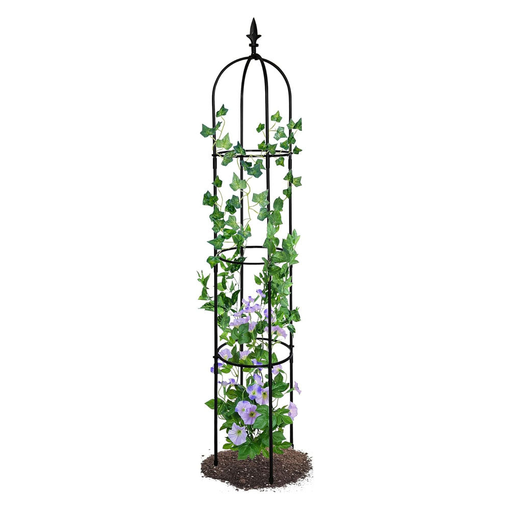 63 inch 2Pcs Black Garden Obelisk Trellis for Climbing Plants