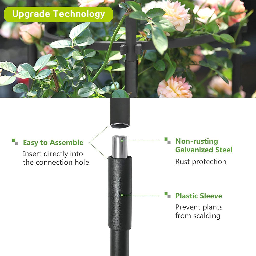 63 inch 2Pcs Black Garden Obelisk Trellis for Climbing Plants