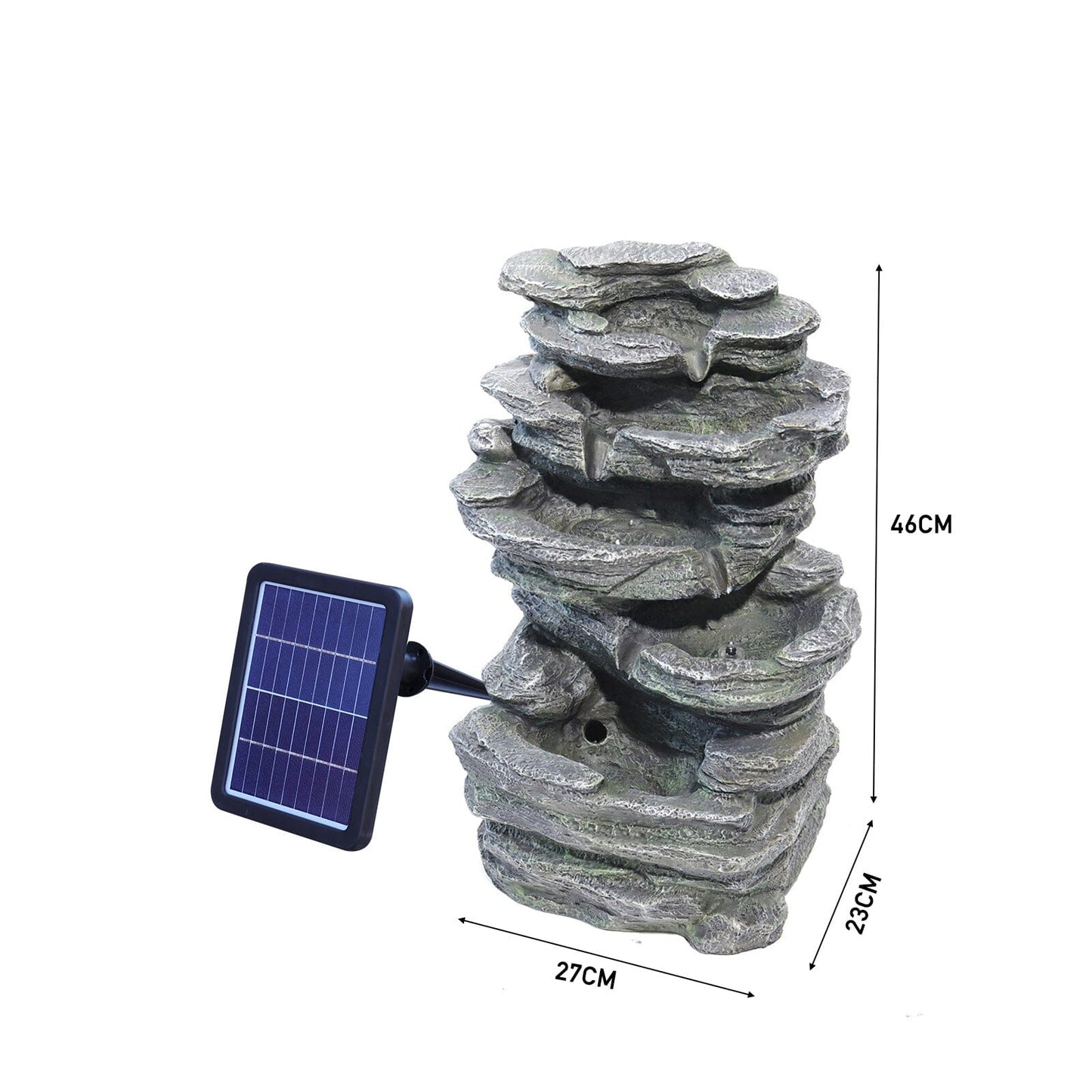 Winding Rockery Water Feature Self-Containing Feature Outdoor Fountain Fountains Living and Home