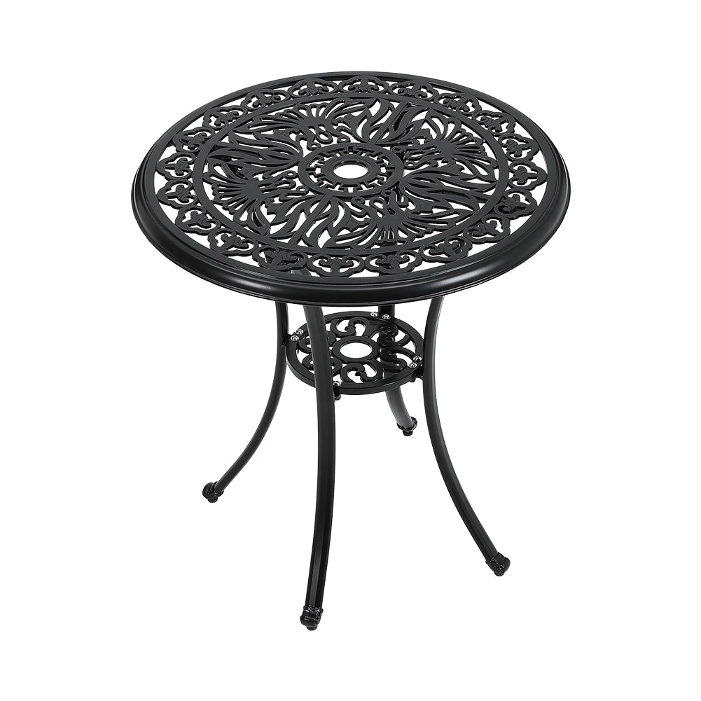 68cm Hollow Poinciana Round Patio Table with Umbrella Hole