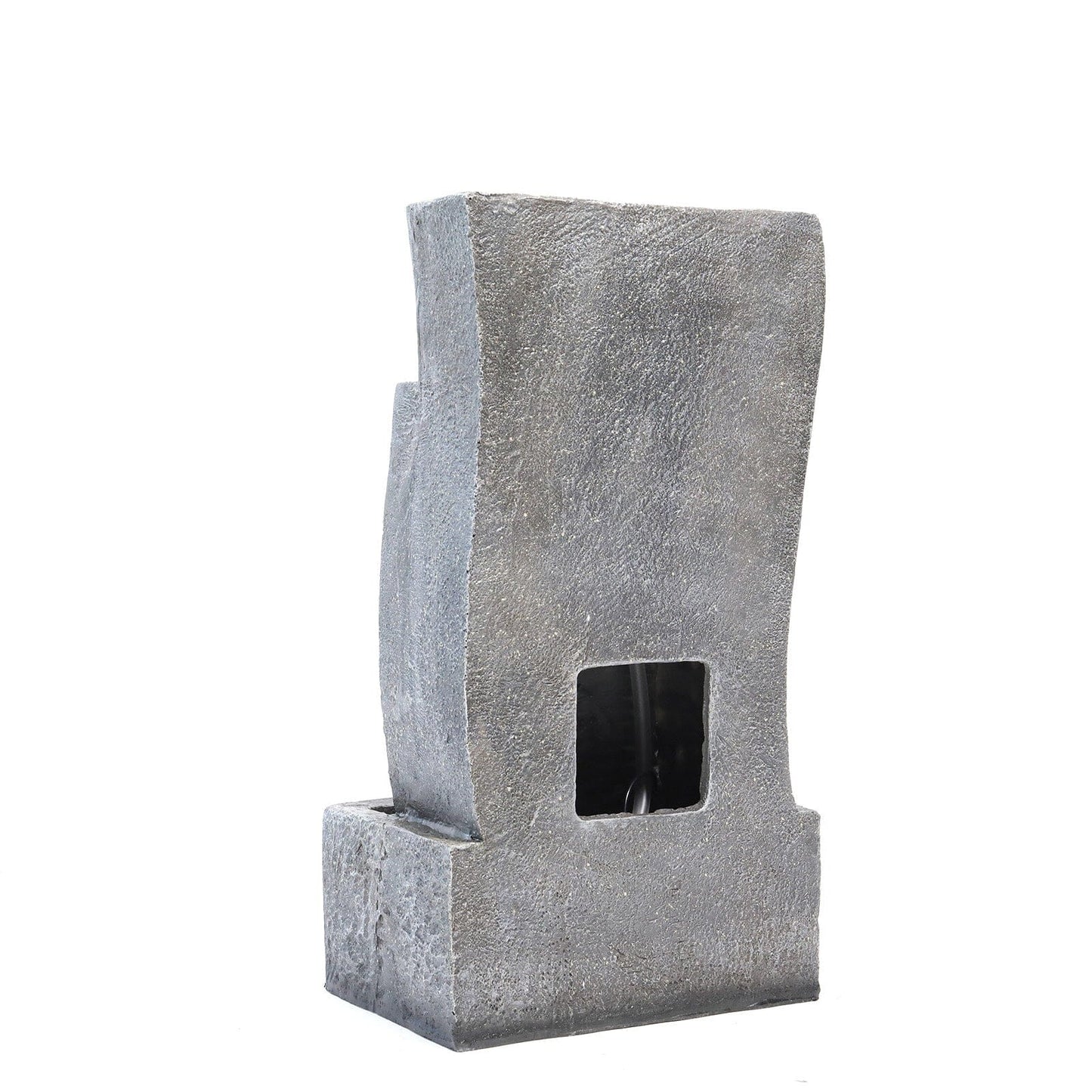 50CM H Slate Effect Modern Waterfall Ornament Garden Water Feature Cascading Tiered Water Fountains Living and Home