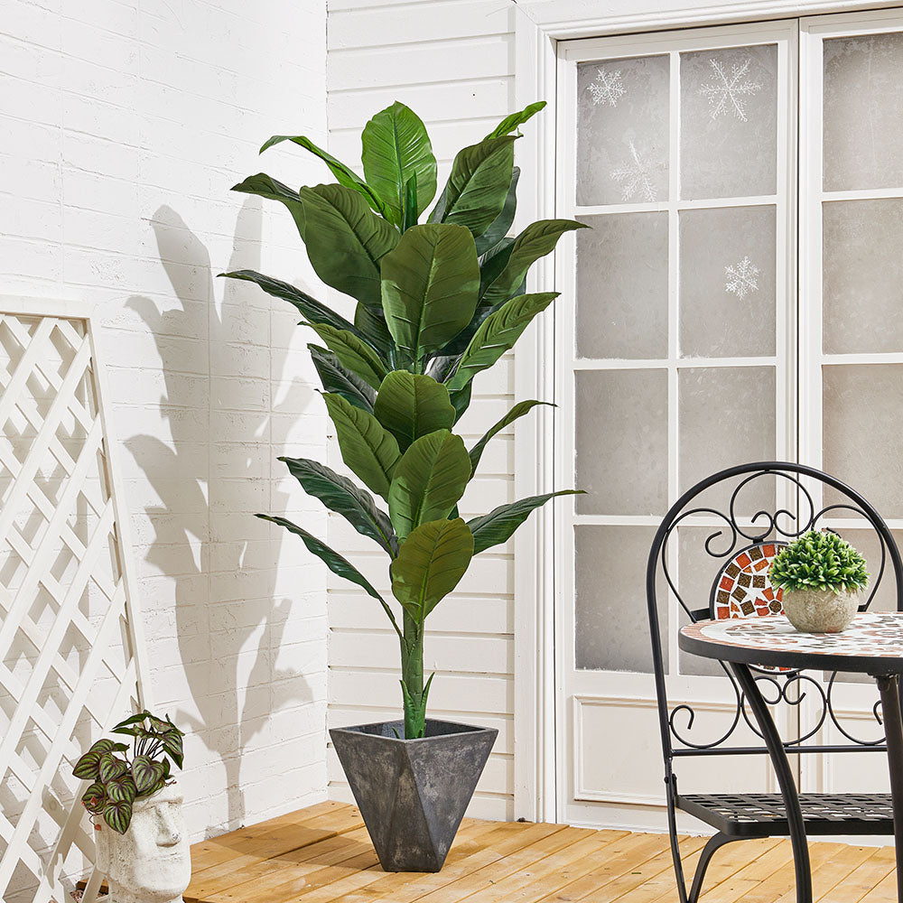 160CM Height Artificial Tropical Spathiphyllum Tree Fake Plant with Pot