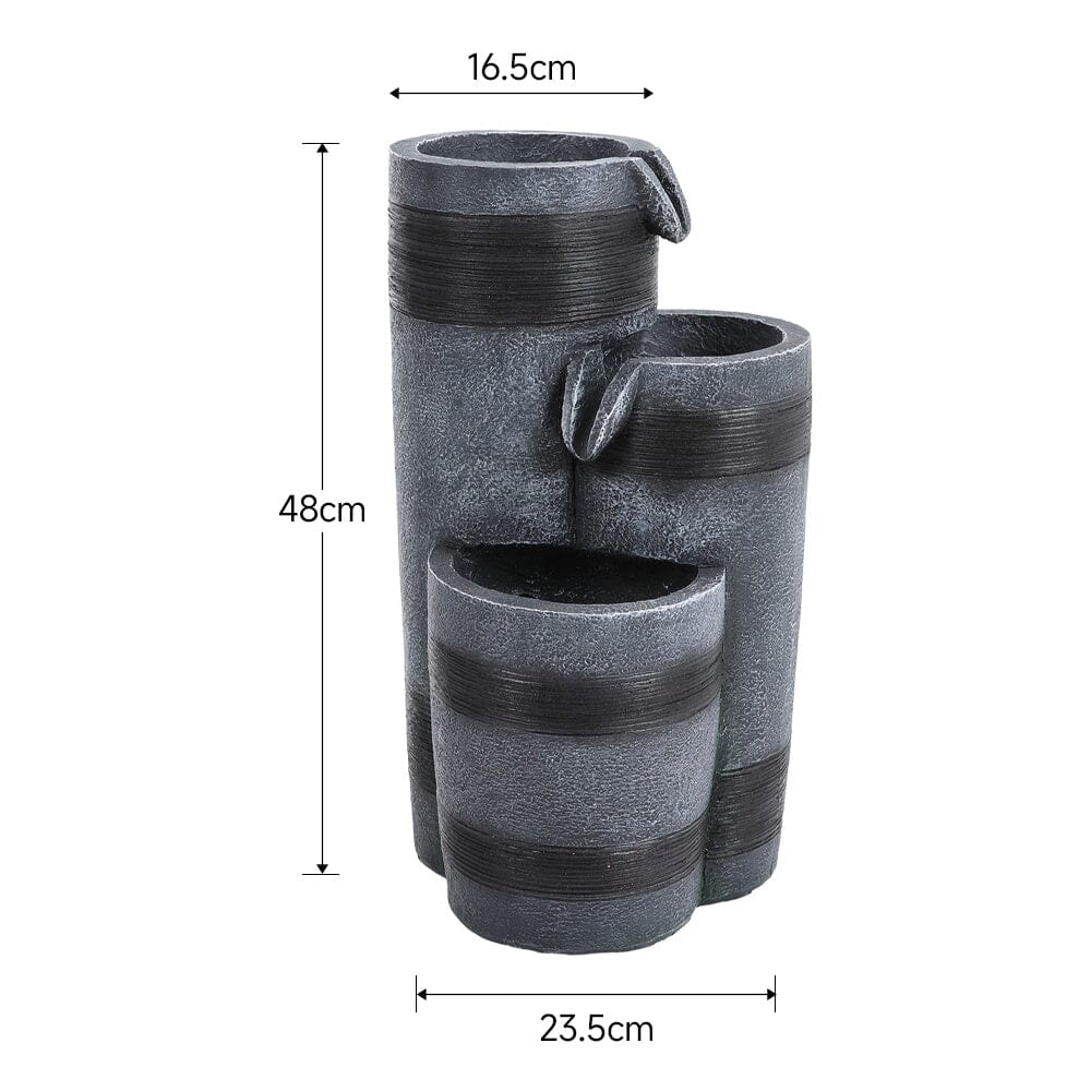 Outdoor Decor Solar-Powered Water Fountain Decor with LED Light Living and Home