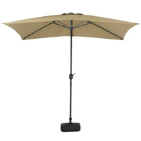 Khaki Garden Tilt Market Rectangular Parasol Umbrella