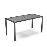 Garden Rectangular Patio Table with Parasol Hole