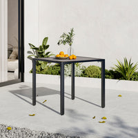 Garden Rectangular Patio Table with Parasol Hole