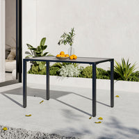 Garden Rectangular Patio Table with Parasol Hole