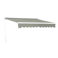 79/98/138/157 inch Grey Outdoor Retractable Patio Canopy Awning for Door Window