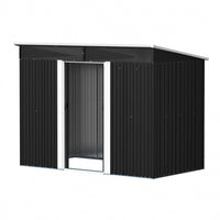 Compact 9x4ft Metal Storage Shed – Freestanding Garden Shed with Sliding Lockable Doors