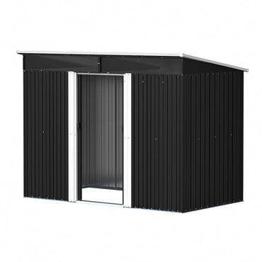 Compact 9x4ft Metal Storage Shed – Freestanding Garden Shed with Sliding Lockable Doors