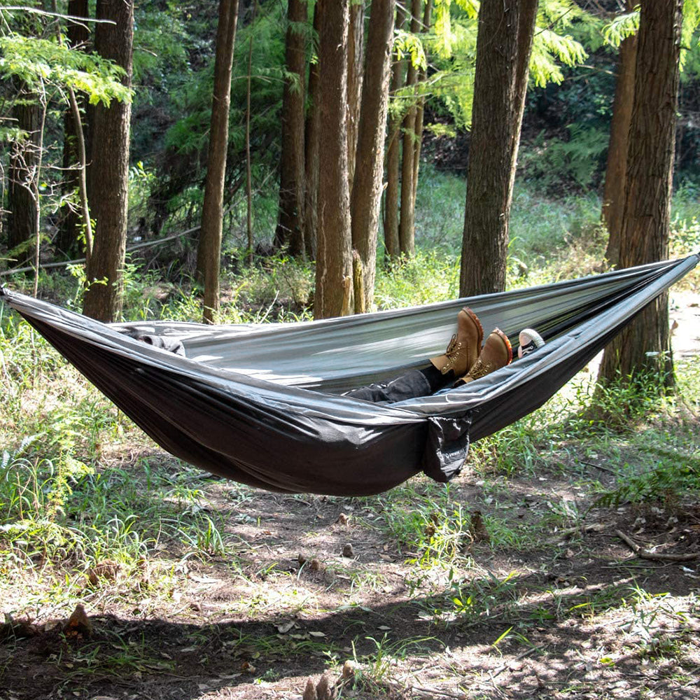 Black Outdoor Portable Nylon Hammock